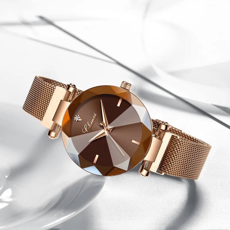 Reloj de Lujo CHENXI - Edición "Rhombus" con Cristal Facetado