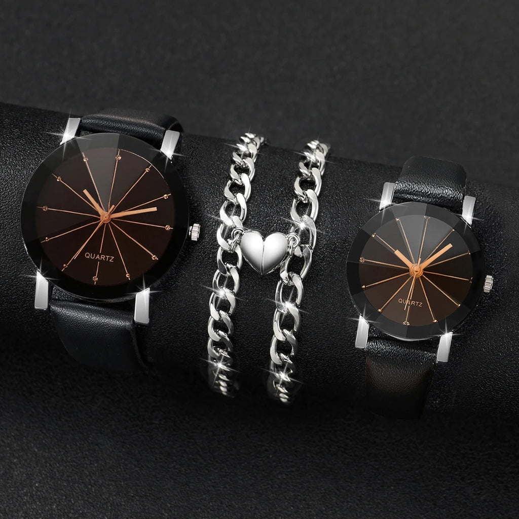 Set de Relojes y Pulseras para pareja