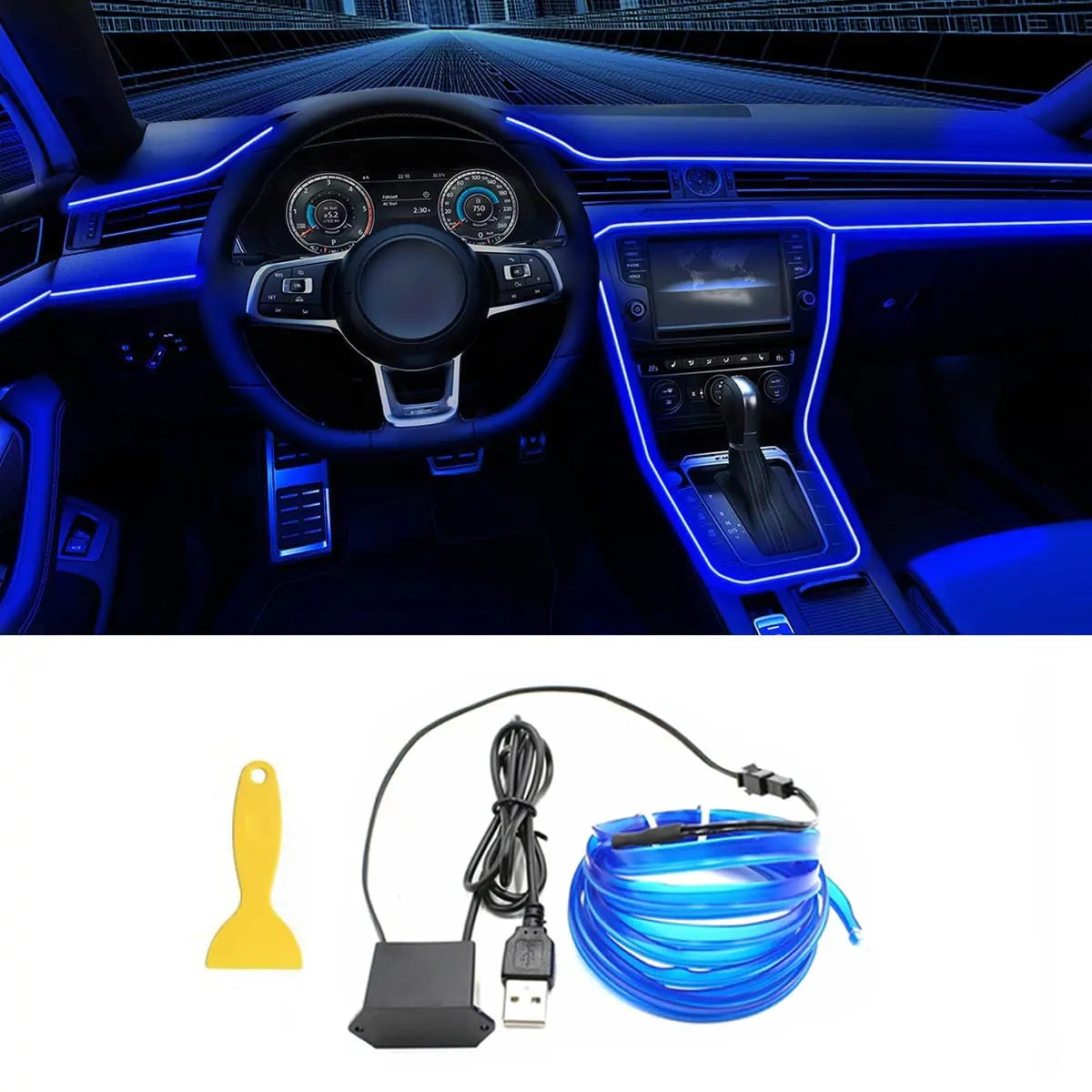 Luces LED ambientales ara interior de Auto USB