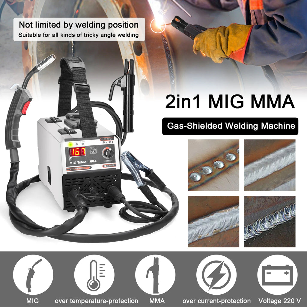 Soldadora Eléctrica 2 en 1 MIG + MMA – Uso Profesional 220V